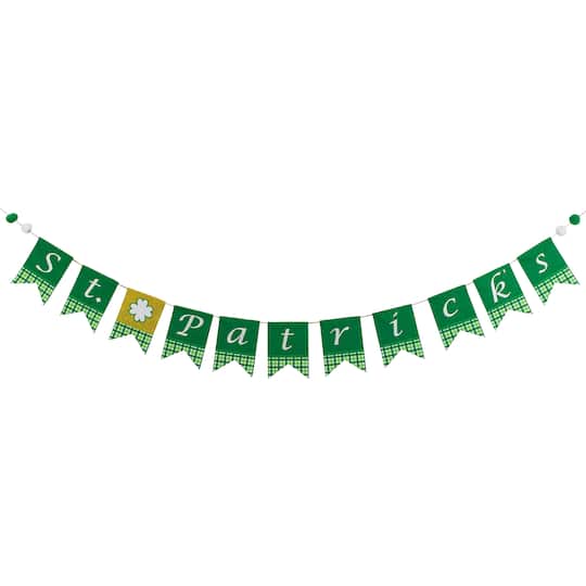 7.5ft. Plaid St. Patrick's Flag Wall Banner